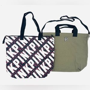 NEW Victoria’s Secret PINK 2 in 1 Tote Bag & Insulated Cooler Bag NWT